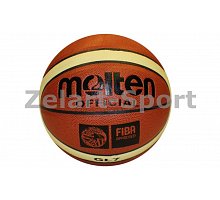 Фото М’яч баскетбольний PU №7 MOLTEN BA-3598 GL7 (PU, бутил, бежевий-оранжевий)