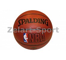Фото М’яч баскетбольний PU №7 SPALDING BA-4255 NBA (PU, бутіл, коричневий)