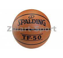 Фото М’яч баскетбольний гумовий №5 SPALDING 73852Z TF-50 (гума, бутил, коричневий)