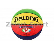 Фото М’яч баскетбольний гумовий №5 SPALDING 74281Z ROOKIE GEAR (гума, бутил, різнокольоровий)
