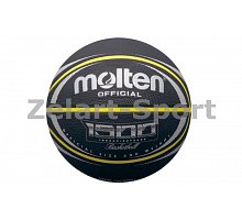 Фото М’яч баскетбольний гумовий №7 MOLTEN B7RD-1500BKSL (гума, бутіл, чорний)