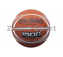 Фото М’яч баскетбольний гумовий №7 MOLTEN B7RD-1500BRW (гума, бутіл, коричневий)