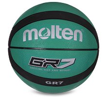 Фото М’яч баскетбольний гумовий №7 MOLTEN BGR7-GK-SH GR7 (гума, бутіл, зелений-чорний)