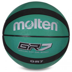М’яч баскетбольний гумовий №7 MOLTEN BGR7-GK-SH GR7 (гума, бутіл, зелений-чорний)