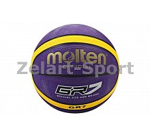 Фото М’яч баскетбольний гумовий №7 MOLTEN BGR7-VY-HD (гума, бутил, фіолетово-жовтий)