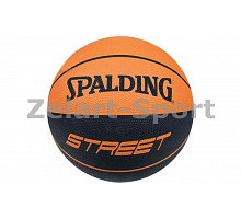 Фото М’яч баскетбольний гумовий №7 SPALDING 73840Z STREET SOFT (гума, бутил, чорно-жовтогарячий)