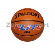 Фото М’яч баскетбольний гумовий №7 SPALDING 73917Z FLITE BRICK (гума, бутил, оранжевий)