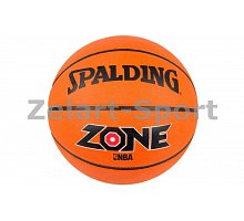 Фото М’яч баскетбольний гумовий №7 SPALDING 73923Z ZONE BRICK (гума, бутил, оранжевий)