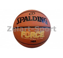 Фото М’яч баскетбольний гумовий №7 SPALDING 83179Z FORCE BRICK (гума, бутил, оранжевий)