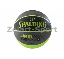 Фото М’яч баскетбольний гумовий №7 SPALDING 83188Z JAM SESSION (гума, бутіл, зелений)
