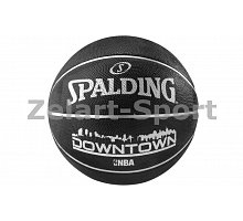 Фото М’яч баскетбольний гумовий №7 SPALDING 83205Z 2015 DOWNTOWN (гума, бутіл, чорний)
