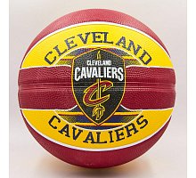 Фото М’яч баскетбольний гумовий №7 SPALDING 83504Z NBA Team CLAVELAND CAVA (гума, бутіл, коричневий-жовтий)