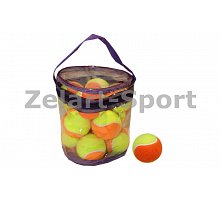 Фото М’яч для великого тенісу (12шт) Кольорові W829-12 (PVC сумка)