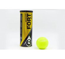 Фото М’яч для великого тенісу DUNLOP (3шт) 601194 FORT ELITE (у вакуумному впакуванні)