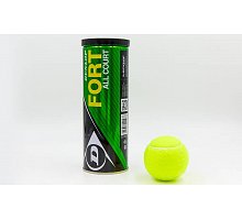 Фото М’яч для великого тенісу DUNLOP (3шт) 602193 FORT ALL COURT 3TIN (у вакуумному впакуванні)