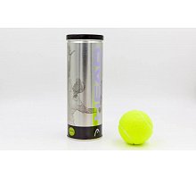 Фото М’яч для великого тенісу HEAD (3шт) 571303 SILVER METAL CAN (у вакуумному впакуванні)
