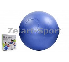 Фото М’яч для фітнесу (фітбол) PS гладкий сатин 65см GB-300(65) (PVC,1300г, синій, АВS-система)
