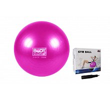 Фото М’яч для фітнесу (фітбол) SOLEX гладкий глянсовий 65см BB-001AR-26 (PVC, + насос, рожевий, ABS-система)