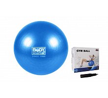 Фото М’яч для фітнесу (фітбол) SOLEX гладкий глянсовий 75см BB-001ABL-30 (PVC, +насос, синій, ABS-система)