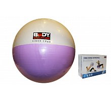 Фото М’яч для фітнесу (фітбол) SOLEX гладкий глянсовий двокольоровий 65см BB-001ESP-26 (PVC, ABS-система)