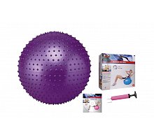 Фото М’яч для фітнесу (фітбол) SOLEX масажний 55см BB-003-22-DN (PVC,1200г,+DVD,+насос, ABS-система)