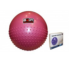 Фото М’яч для фітнесу (фітбол) SOLEX напівмасажний 2в1 65см BB-010PK-26-B (PVC, рожевий, ABS-система)