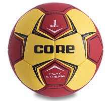 Фото М’яч для гандболу CORE PLAY STREAM CRH-049-1 (PU, р-р 1, пошитий вручну, жовтий-червоний)