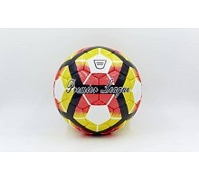 Фото М’яч футбольний №4 DX PREMIER LEAGUE FB-5424-3 білий-оранжевий-червоний (5 сл., пошитий вручну)