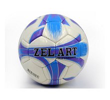 Фото М’яч футбольний №5 CORD ZEL ZEL-02-1 білий-синій-фіолетовий (№5, 5 сл., пошитий вручну)