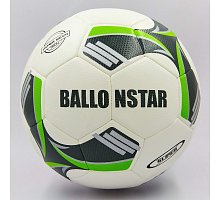 Фото М’яч футбольний №5 PU HYDRO TECNOLOGY BALLONSTAR FB-0177-3 білий-сірий-салатовий (№5, 5 сл., пошитий вручну)