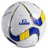 Фото 1 - М’яч футбольний №5 PU ламін. CORE DIAMOND CR-024 (№5, 4 сл., пошитий вручну, білий-синій-жовтий)