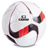 Фото 1 - М’яч футбольний №5 PU ламін. CORE DIAMOND CR-025 (№5, 4 сл., пошитий вручну, білий-чорний-червоний)