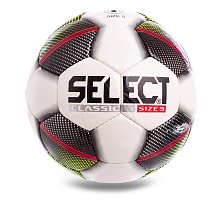 Фото М’яч футбольний №5 PU ламін. SELECT SHINE CLASSIC ST-13-3 (№5, 5 сл., пошитий вручну, білий-червоний-чорний)