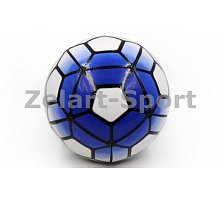 Фото М’яч футбольний №5 PU ламін. Пошитий машинним способом FB-4911-B PREMIER LEAGUE (№5, 5сл., блакитний-білий)