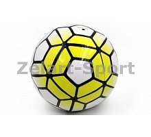 Фото М’яч футбольний №5 PU ламін. Пошитий машинним способом FB-4911-Y PREMIER LEAGUE (№5, 5сл., жовто-білий)