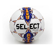 Фото М’яч футбольний №5 PU ламін. ST BRILLANT SUPER ST-3-DX білий-синій-оранжевий (№5, 5 сл., пошитий вручну)