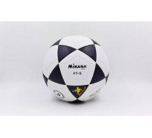 Фото М’яч футбольний №5 PVC ламін. Клеєний MIKASA FB-5697 (№5, чорний-білий)