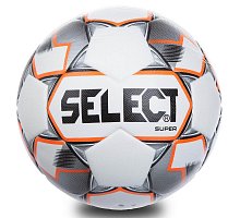 Фото М’яч футбольний №5 PVC ламін. Клеєний SELECT SUPER FIFA FB-0551 (№5, білий-чорний-оранжевий)