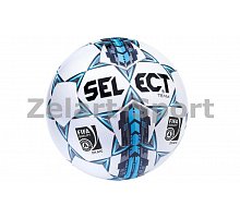 Фото М’яч футбольний №5 SELECT TEAM FIFA(W) (білий-сірий-блакитний)