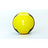 Фото 1 - М’яч медичний (медбол) FI-5121-1 1кг (гума, d-19см, жовтий-чорний)