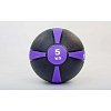 Фото 1 - М’яч медичний (медбол) FI-5122-5 5кг (гума, d-24см, чорний-фіолетовий)
