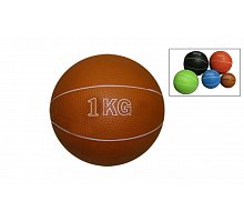 Фото М’яч медичний (медбол) SC-8407-1 1кг (верх-гума, наповнювач-пісок, d-13см, кольори в асортименті)