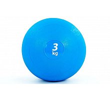 Фото М’яч медичний (слембол) SLAM BALL FI-5165-3 3кг (гума, мінеральний наповнювач, d-23см, синій)