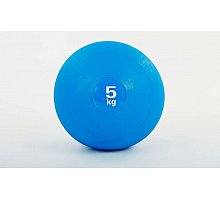 Фото М’яч медичний (слембол) SLAM BALL FI-5165-5 5кг (гума, мінеральний наповнювач, d-23см, синій)