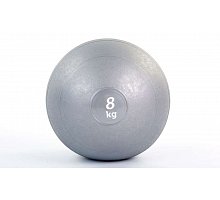 Фото М’яч медичний (слембол) SLAM BALL FI-5165-8 8кг (гума, мінеральний наповнювач, d-23см, сірий)
