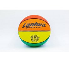 Фото М’яч гумовий Баскетбольний №1 LANHUA RJ125 (гума, бутіл, кольоровий)