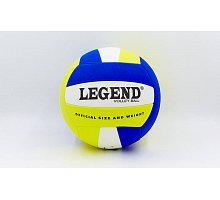 Фото М’яч волейбольний Клеєний EVA LEGEND VB-5664 (EVA, №5, 3-шари, клеєний, синій-жовтий)