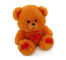 Фото М’яка іграшка коричневий ведмідь з декоративними серцями (музичний, 23 см), LAVA, коричневий, LF867A-2