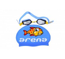 Фото Набір для плавання ARENA дитячий: окуляри, шапочка AR-92278-20 MULTI CMBI-ST 2 WD (полікарбонат, TPR, силікон)