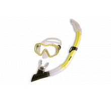 Фото Набір для плавання дитячий: маска, трубка ZEL ZP-27243-SIL (термоскло, PVC, сил, пласт, жовтий, червоний)
